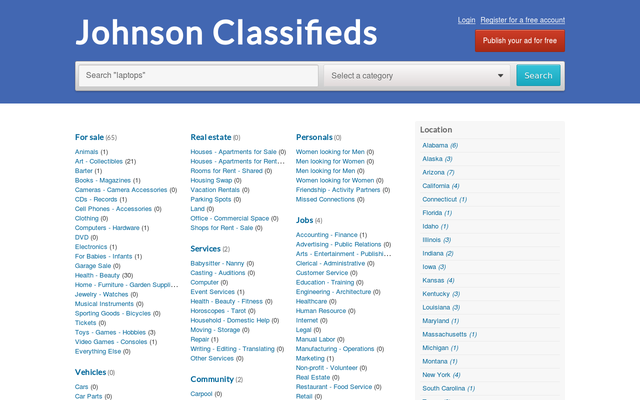 johnsonclassifieds.com